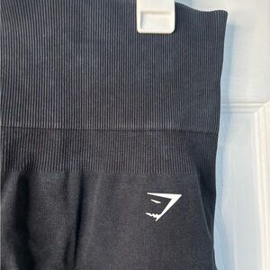 Gymshark Black Ribbed High-Waist Seamless Leggings